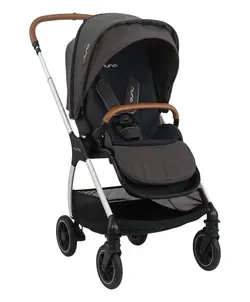 کالسکه کریر نونا مدل تریو با چرم دوزی قهوه ای|nuna triv|نونا پپ لوکس|نونا میکس جدید