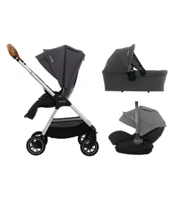 کالسکه کریر نونا مدل تریو با چرم دوزی قهوه ای|nuna triv|نونا پپ لوکس|نونا میکس جدید