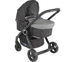 کالسکه کریر چیکو مدل اوربان پلاس با بیس صندلی ماشین و کریکات شونده با گرم کن پای کالسکه  chicco urban plus