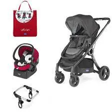 کالسکه کریر چیکو مدل اوربان پلاس با بیس صندلی ماشین و کریکات شونده با گرم کن پای کالسکه  chicco urban plus