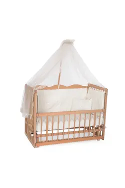 تخت کنار مادر چوبی گهواره شونده سایز بزرگ 120 در 70 سانت با سرویس خواب کامل و پشه بند و تشک مخصوص تخت با تنظیم ارتفاع و درب اسانسوری در  رنگهای  سفید . نچرال . کرم رنگ . طوسی . قهوه‌ای  موجود است   bibaby