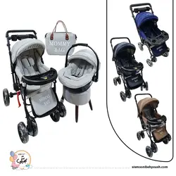 سرویس کالسکه مامی بگ دلیجان پارچه مخمل ترک(5 سال ضمانت پارچه)