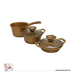 سرویس قابلمه 5 پارچه چدن گرانیتی کودک پیلو (Pilau)