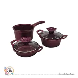 سرویس قابلمه 5 پارچه چدن گرانیتی کودک پیلو (Pilau)