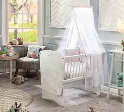 تخت گهواره ای نوزاد مدل لوویا - سیسمونی توپولی