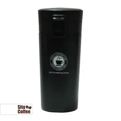 ماگ سفری دو جداره استیل (مشکی) - 380 میلی لیتر