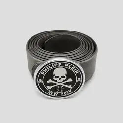 کمربند اسکلتی طرح فیلیپ پلین مدل Silver-Pirate رنگ طوسی کد Phs-621d6