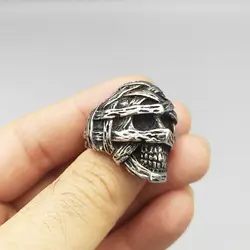 انگشتر طرح جمجمه مومیایی مدل Mummy کد Njd901
