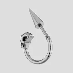 پیرسینگ حلقه اسکلتی طرح جمجمه و اسپایک کد Hsn-477d3