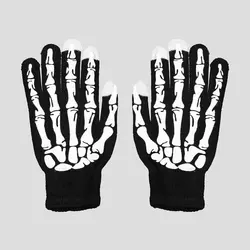 دستکش بافت طرح دست اسکلت مدل Bones کد Mha997