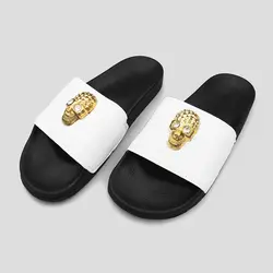 دمپایی اسکلتی طرح فیلیپ پلین رنگ سفید مدل GoldenSkull کد Phs569