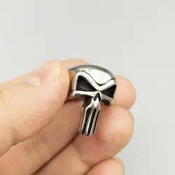 انگشتر اسکلتی استیل طرح پانیشر The Punisher مدل Simp کد Njd696