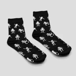 جوراب اسکلتی ساق بلند مدل اسکلت رقصان مدل Dance-BW کد Npsc-788d2