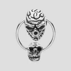 پیرسینگ گوش اسکلتی مدل جمجمه دوبل کد Hsn-735d1