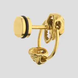 پیرسینگ گوش اسکلتی مدل جمجمه دوبل کد Hsn-735d1