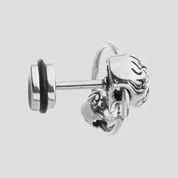 پیرسینگ گوش اسکلتی مدل جمجمه دوبل کد Hsn-735d1