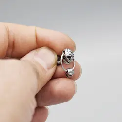 پیرسینگ گوش اسکلتی مدل جمجمه دوبل کد Hsn-735d1