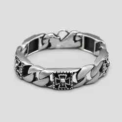 دستبند کارتير استیل اسکلتی مدل West Coast Choppers کد Njd-753d1