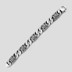 دستبند کارتير استیل اسکلتی مدل West Coast Choppers کد Njd-753d1