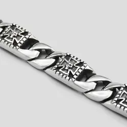 دستبند کارتير استیل اسکلتی مدل West Coast Choppers کد Njd-753d1