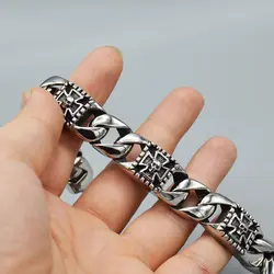 دستبند کارتير استیل اسکلتی مدل West Coast Choppers کد Njd-753d1