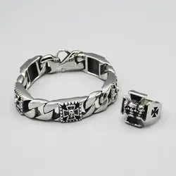 دستبند کارتير استیل اسکلتی مدل West Coast Choppers کد Njd-753d1