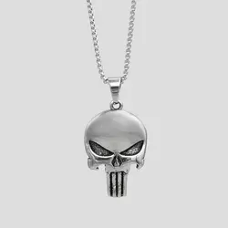 پلاک و گردنبند استیل اسکلتی مدل پانیشر The punisher کد Njd-696d1