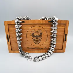 گردنبند استیل اسکلت مدل Big Skulls کد Njd205