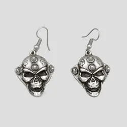 گوشواره آویز طرح جمجمه کد Unq062