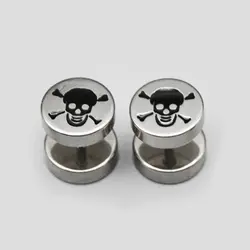 پیرسینگ اسکلتی گوش گرد طرح دزدان دریایی کد Njd-336d2