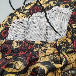 مایو مردانه اسکلتی طرح جمجمه و رز مدل Vintage Tattoo کد Smc682