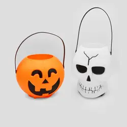 سطل رقص نور و موزیکال طرح کدو و اسکلت کد Pbc461