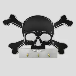 جا کلیدی دیواری اسکلتی چوبی مدل دزدان دریایی کد Chjkc522