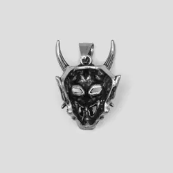 پلاک و گردنبند استیل طرح ماسک یاکوزا مدل Devil کد Njd-770d4