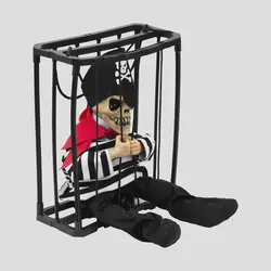 عروسک اسکلت زندانی در قفس متحرک کد Shn-736d5