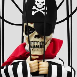 عروسک اسکلت زندانی در قفس متحرک کد Shn-736d5