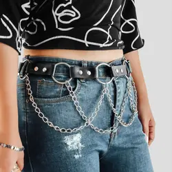 کمربند زنجیردار مدل 7Rings عرض 28mm کد Hsm-985d7