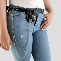 کمربند چرمی زنجیردار عرض 29mm کد Hsm-985d1