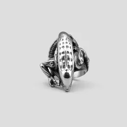 انگشتر استیل طرح سوسمار مدل Angry Lizard کد Fsi657