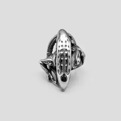 انگشتر استیل طرح سوسمار مدل Angry Lizard کد Fsi657