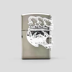 فندک گازی طرح اسکلت مدل Silver Skull کد Sdg-615d5