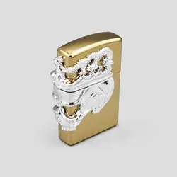 فندک گازی طرح اسکلت مدل Silver Skull کد Sdg-615d5