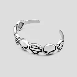 دستبند اسکلتی طرح جمجمه هارلی دیویدسون کد Njd-303d3