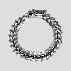 دستبند استیل طرح اژدها کد Njd-303d6