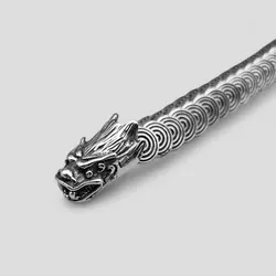 دستبند استیل طرح اژدها کد Njd-303d6