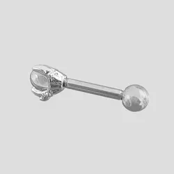 پیرسینگ ته گرد طرح پنجه اژدها مدل White-Sphere کد Hsn-971d3