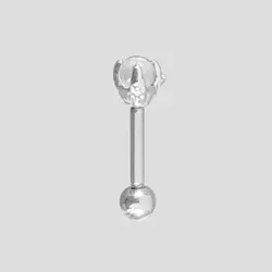 پیرسینگ ته گرد طرح پنجه اژدها مدل White-Sphere کد Hsn-971d3
