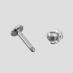 پیرسینگ دکمه ای طرح پنجه اژدها مدل White-Sphere کد Hsn-971d4