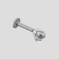 پیرسینگ دکمه ای طرح پنجه اژدها مدل White-Sphere کد Hsn-971d4