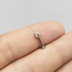 پیرسینگ دکمه ای طرح پنجه اژدها مدل White-Sphere کد Hsn-971d4